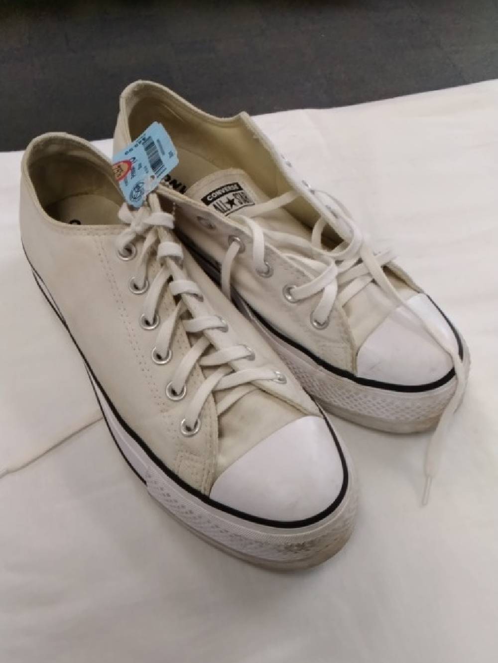 Converse White Low-Top Canvas Sneakers